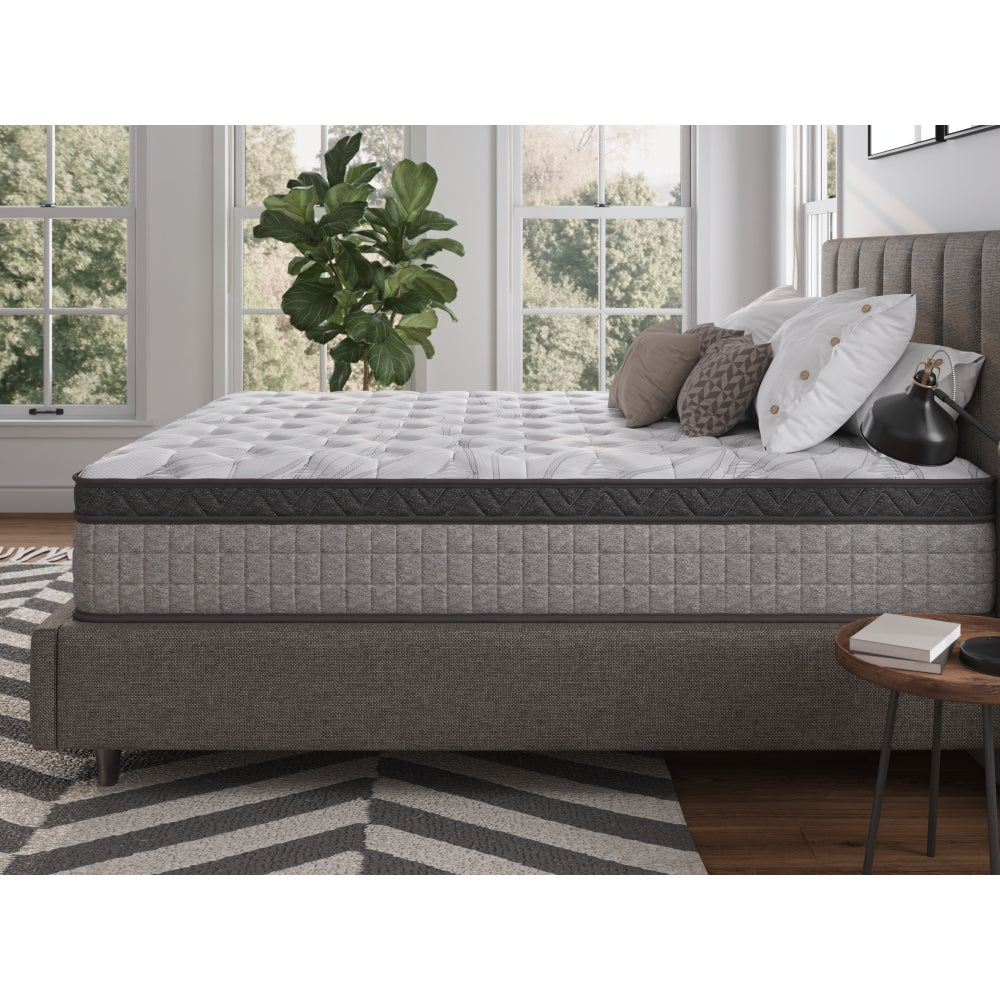 Assembled in USA - 10" Twin Diamond Innerspring Hybrid and Cooling Gel Memory Foam Mattress, Pressure Relief, and Motion Isolation, CertiPUR-US and Oeko TEX Certified