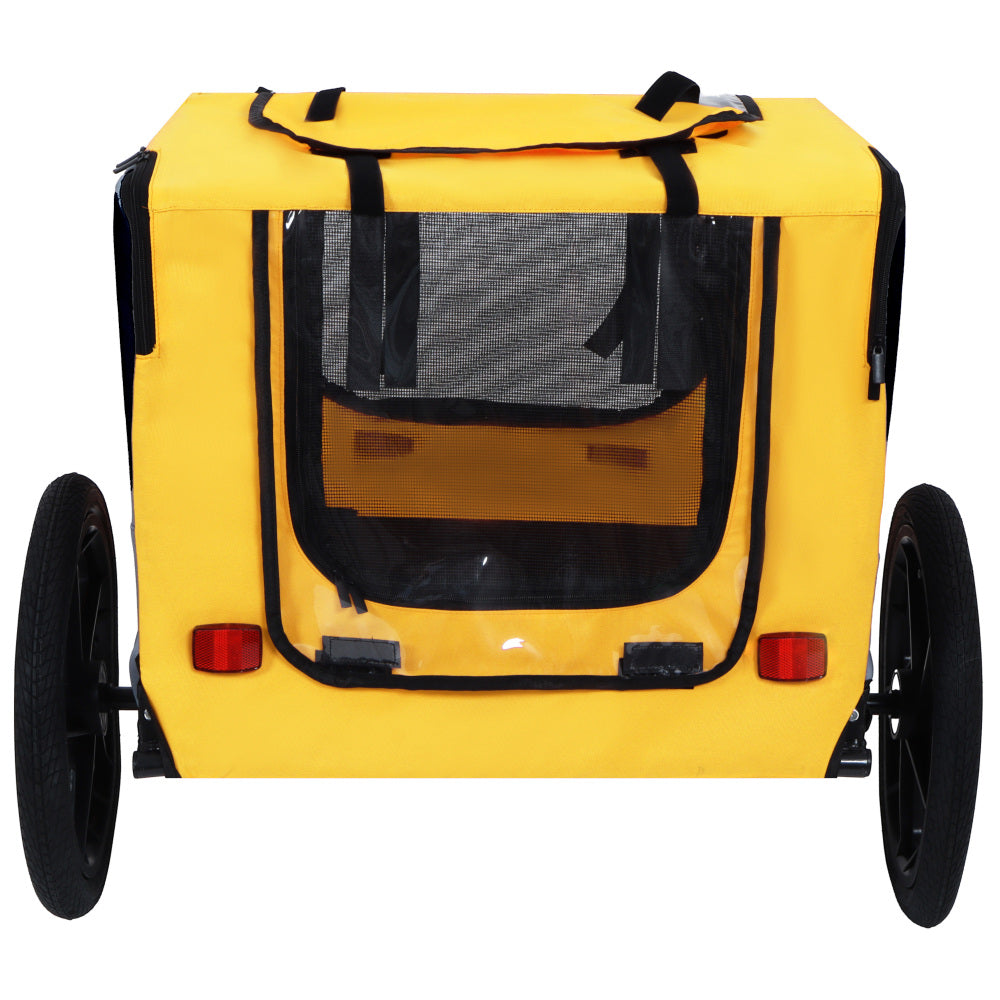 Pet Bike Trailer Dog Cart for Bicycle, Suitable for Small and Medium Pets, Easy Folding Cart Frame, Quick Release Wheel, Non-Slip Floor, Internal Leash