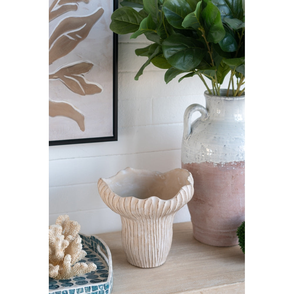 Cement Bust Wall Planter - Indoor Outdoor Home Garden Decor, 8" x 4" x 9"