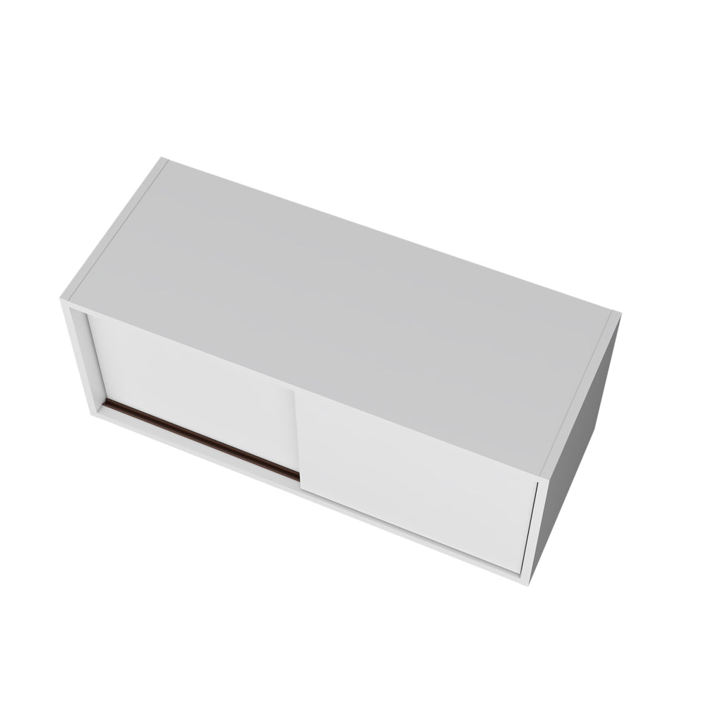 Anegam Floating Cabinet with Sliding Door, White