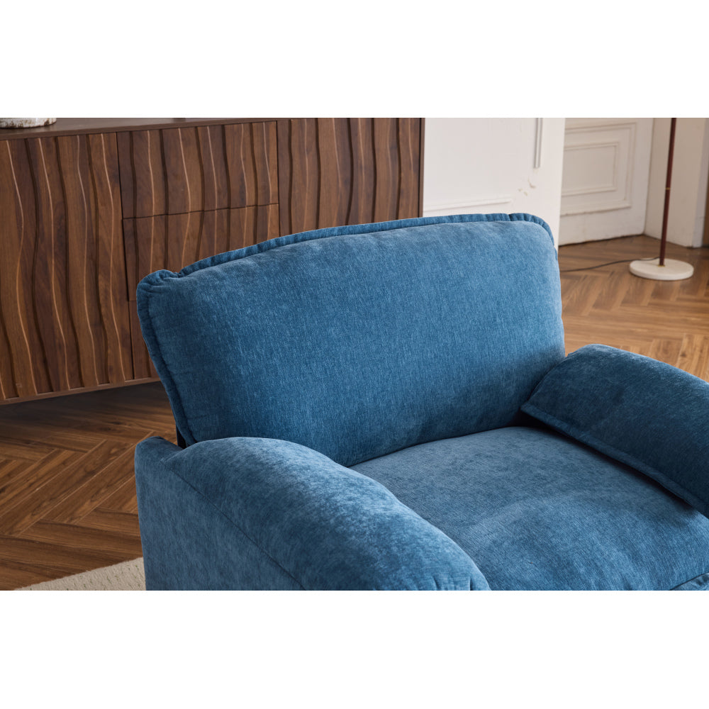38" Oversized Chenille Lounge Chair - Plush Reading Armchair with Thick Comfort Cushions, High Back Support & Wide Seat, Perfect Accent Chair for Modern Living Room, Cozy Bedroom, Compact Office, Dorm