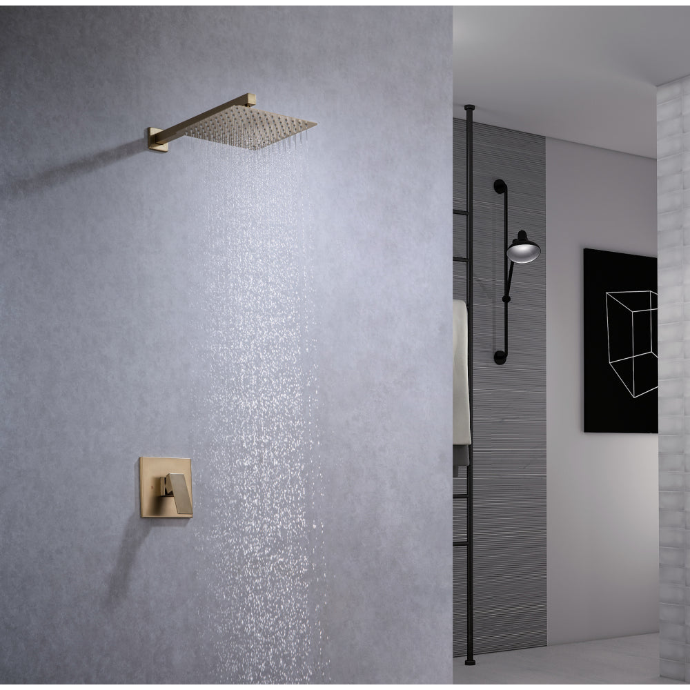 93101LSJ-10 Square Pressure Balanced Complete Shower System With Rough-in Valve