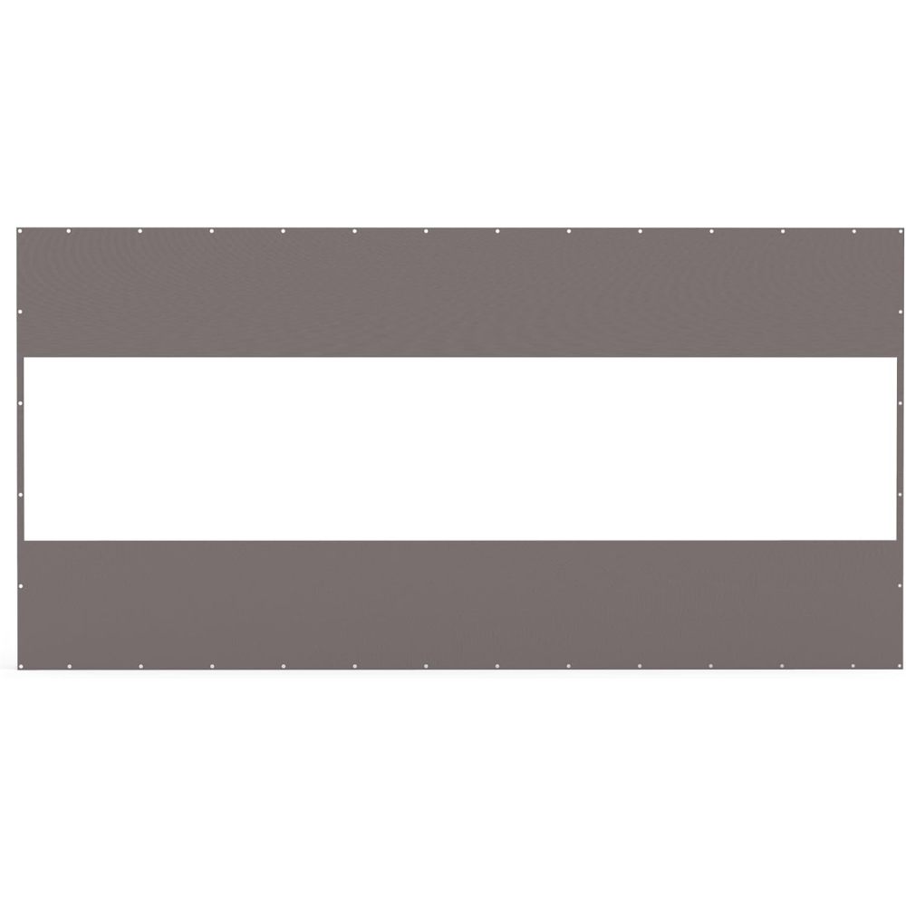 Heavy Duty Outdoor Clear Panel Curtain, 18 oz Waterproof PVC Polyester Curtain, Weather Resistant & Tearproof for Patios, Gazebos, Pergolas, Privacy Screen (10'H x 7'W, Gray)