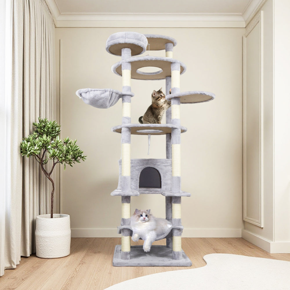 gray cat tree cy13