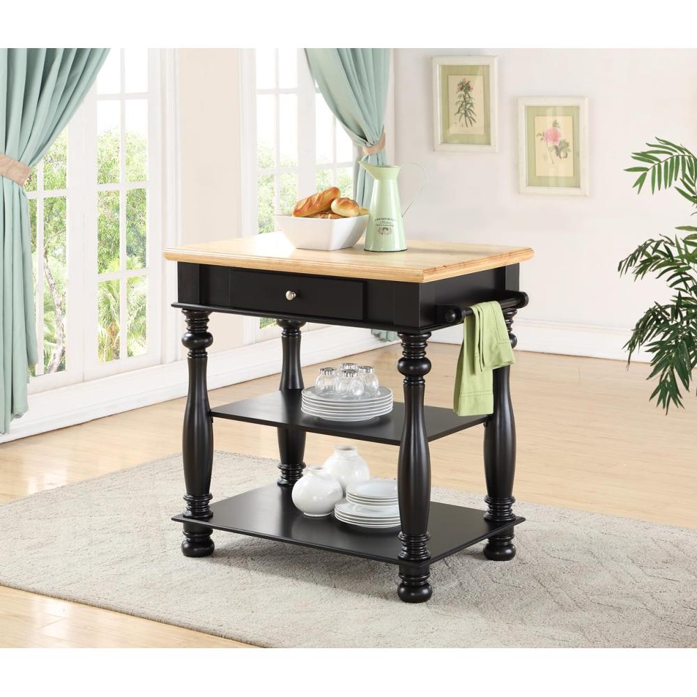 Black Kitchen Island