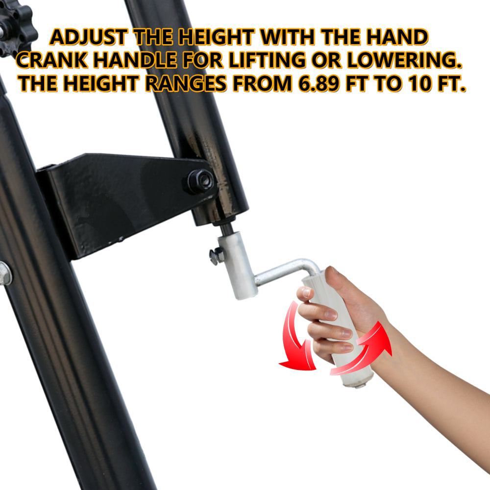 Portable Basketball Hoop for Youth Adults & Kids,Adjustable Height 6.89 ft to 10.01 ft,34 inch Backboard with Rebound System, Indoor/Outdoor Basketball Goal with Water/Sand Base, Wheels for Easy Move