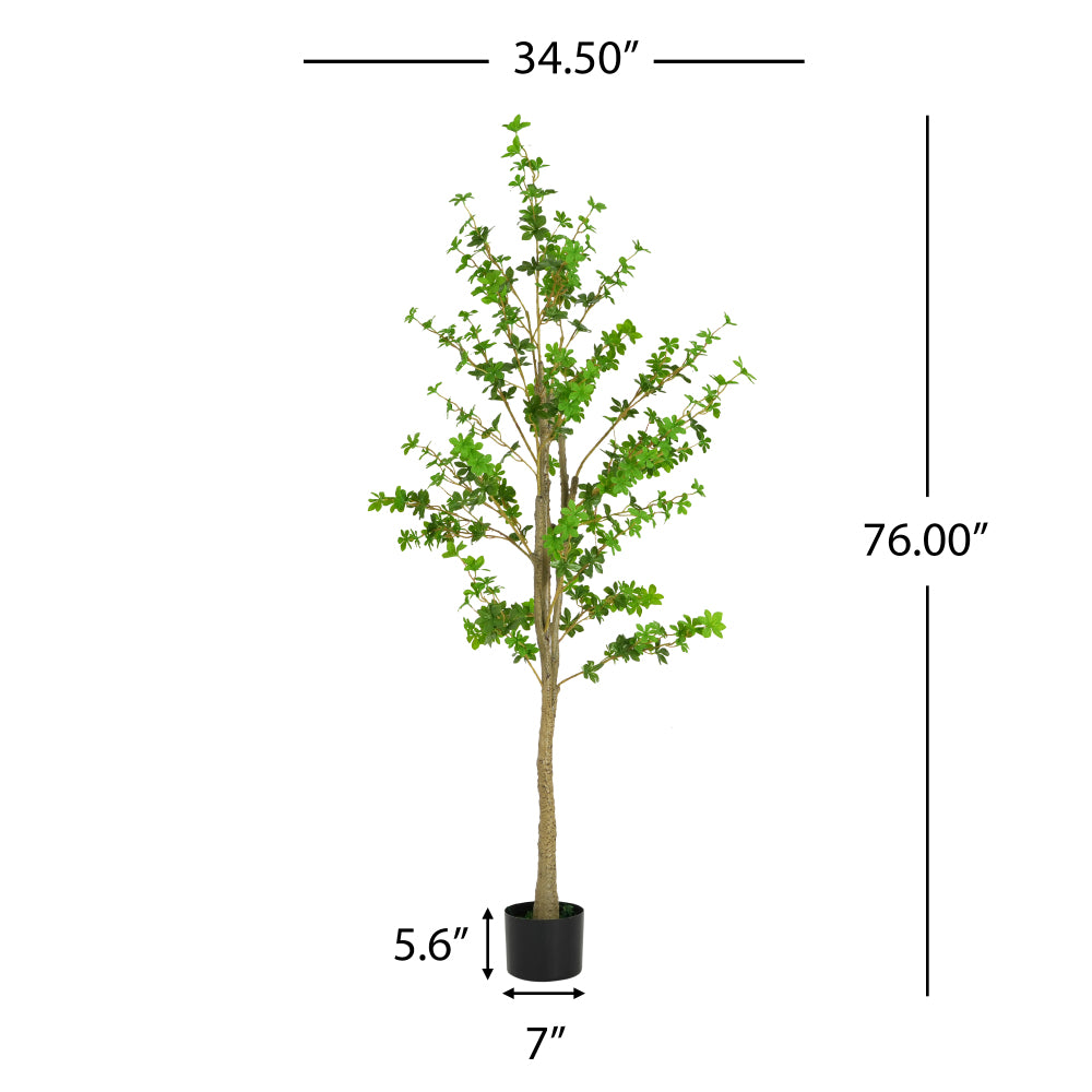 76" Artificial Enkianthus Tree with Pot