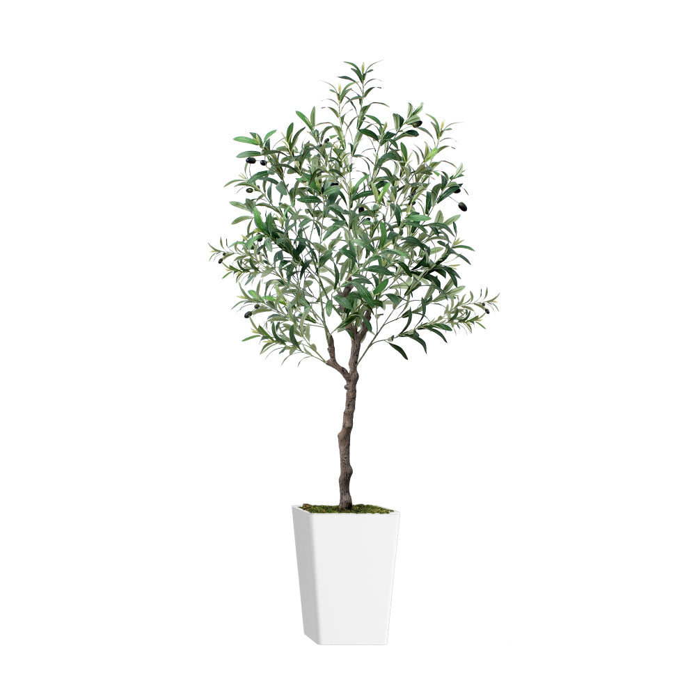 Artificial Olive Tree 5FT with Pot and Moss, Artificial Plants for Home Office Decor