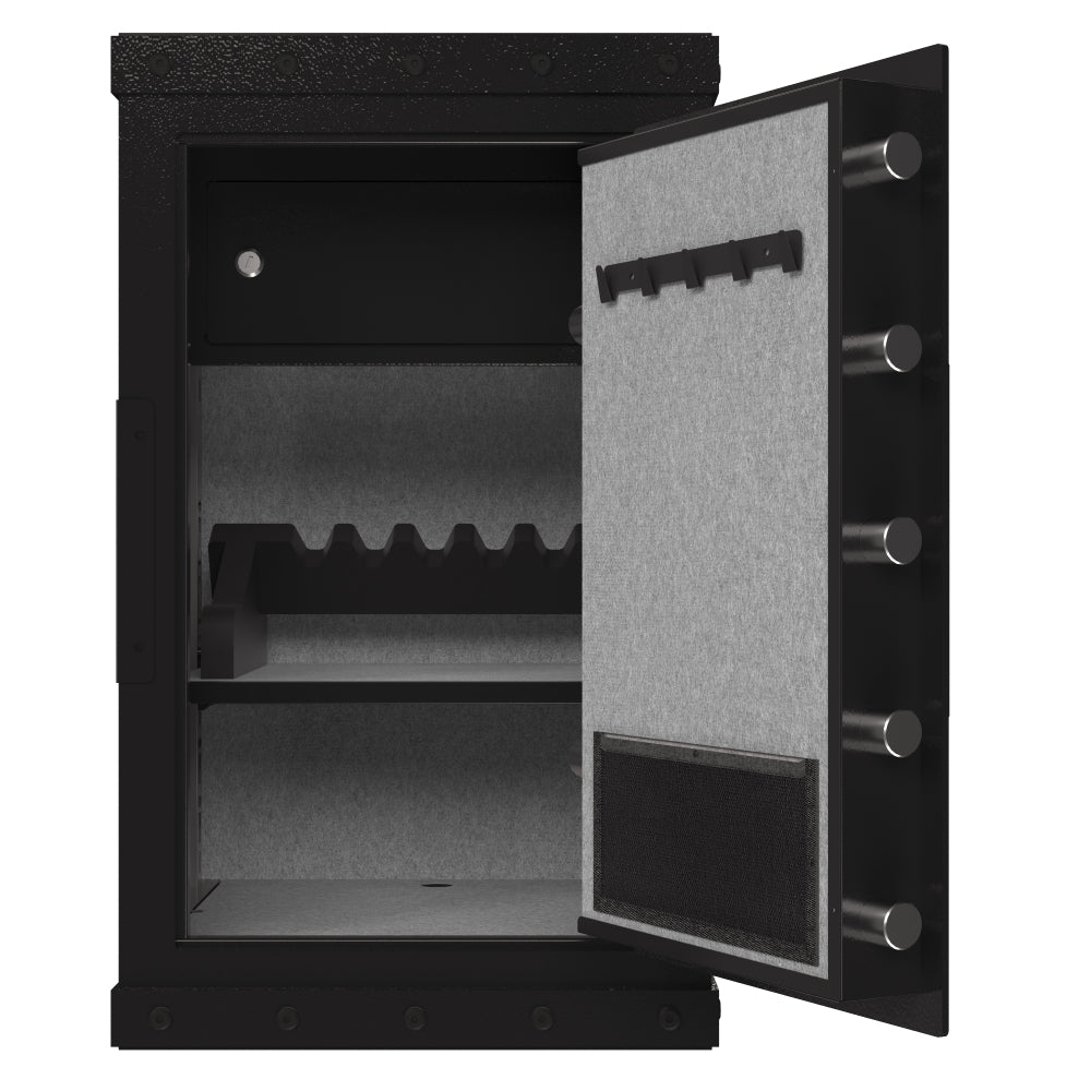 Three-lock safe, measuring 28.3 ″ × 16.5″ × 14.9 ″, suitable for home and office use, large steel digital safe equipped with a digital lock.