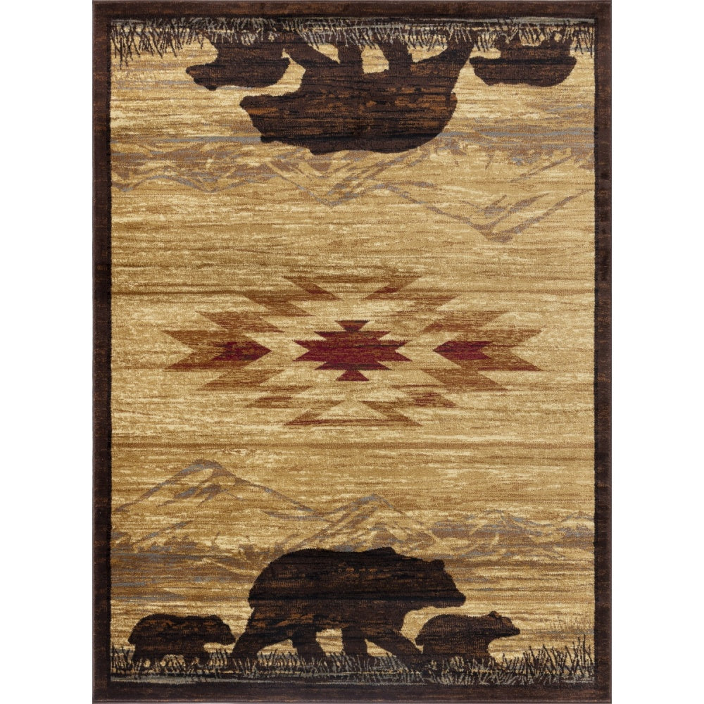 Nature's Nest GC_CBL3006 Multi 2 ft. x 3 ft. Lodge Area Rug