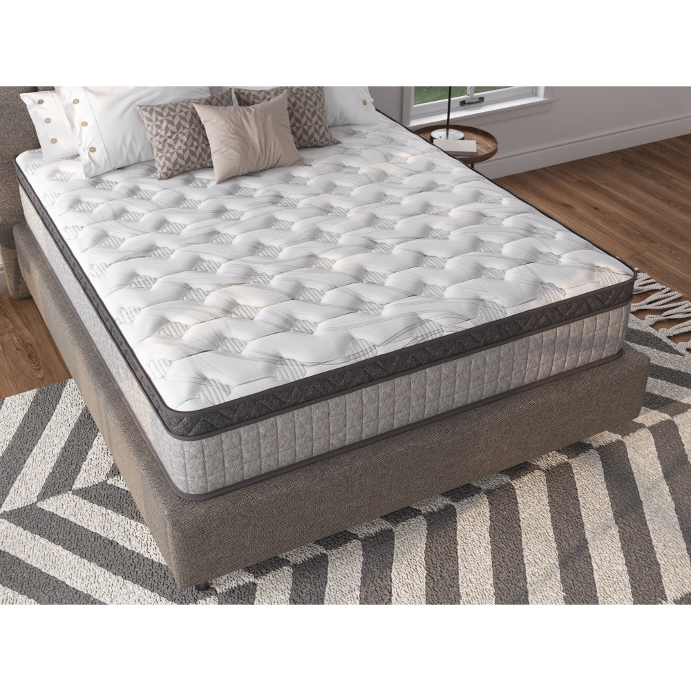 Twin Diamond Comfort Foam Encased 10" Hybrid Mattress – Medium Soft, Assembled in the USA, Gel memory Foam, Pressure Relief