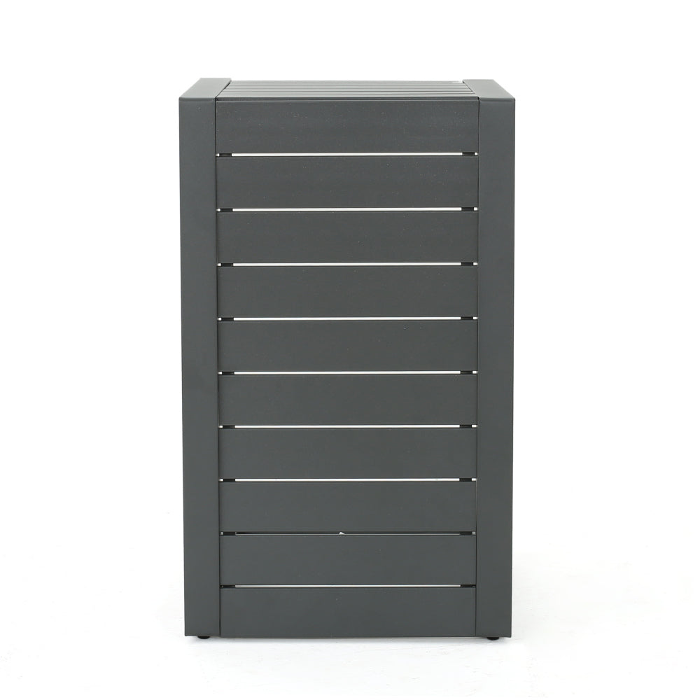 CAPE CORAL ALU C-SHAPED TABLE GREY