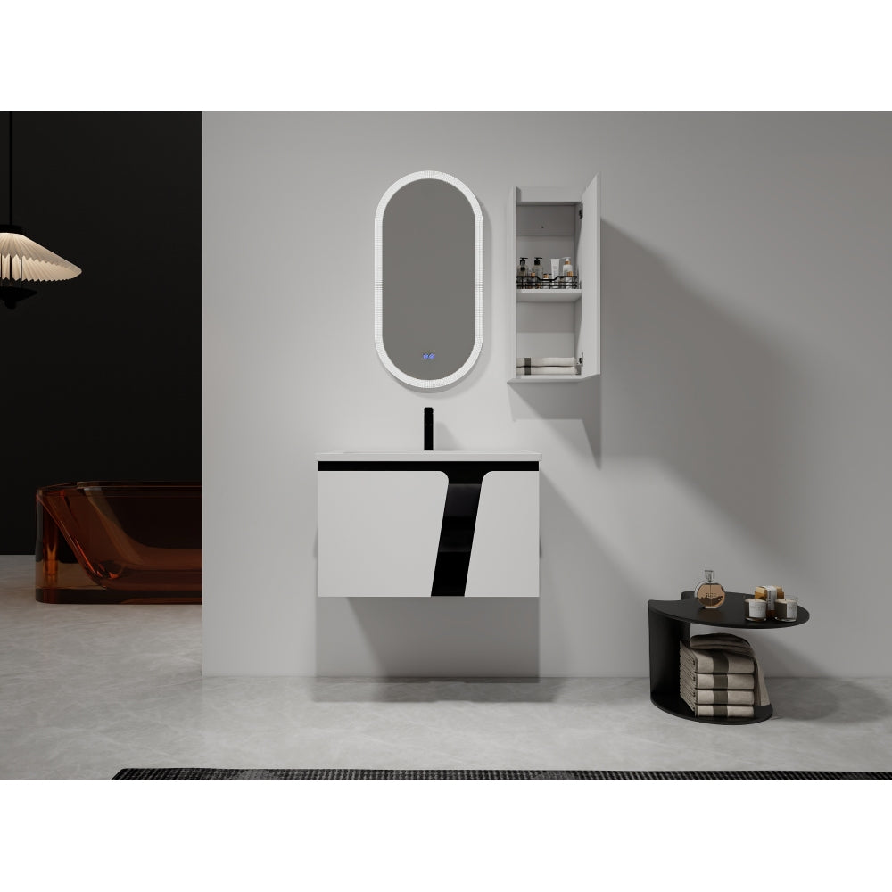 12" Bathroom Side Cabinet,Soft Close Doors,Float Mounting Design,(KD-Packing)