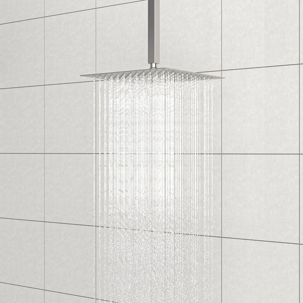 8" Ceiling Mounted Shower Arm with Flange, Brushed Nickel