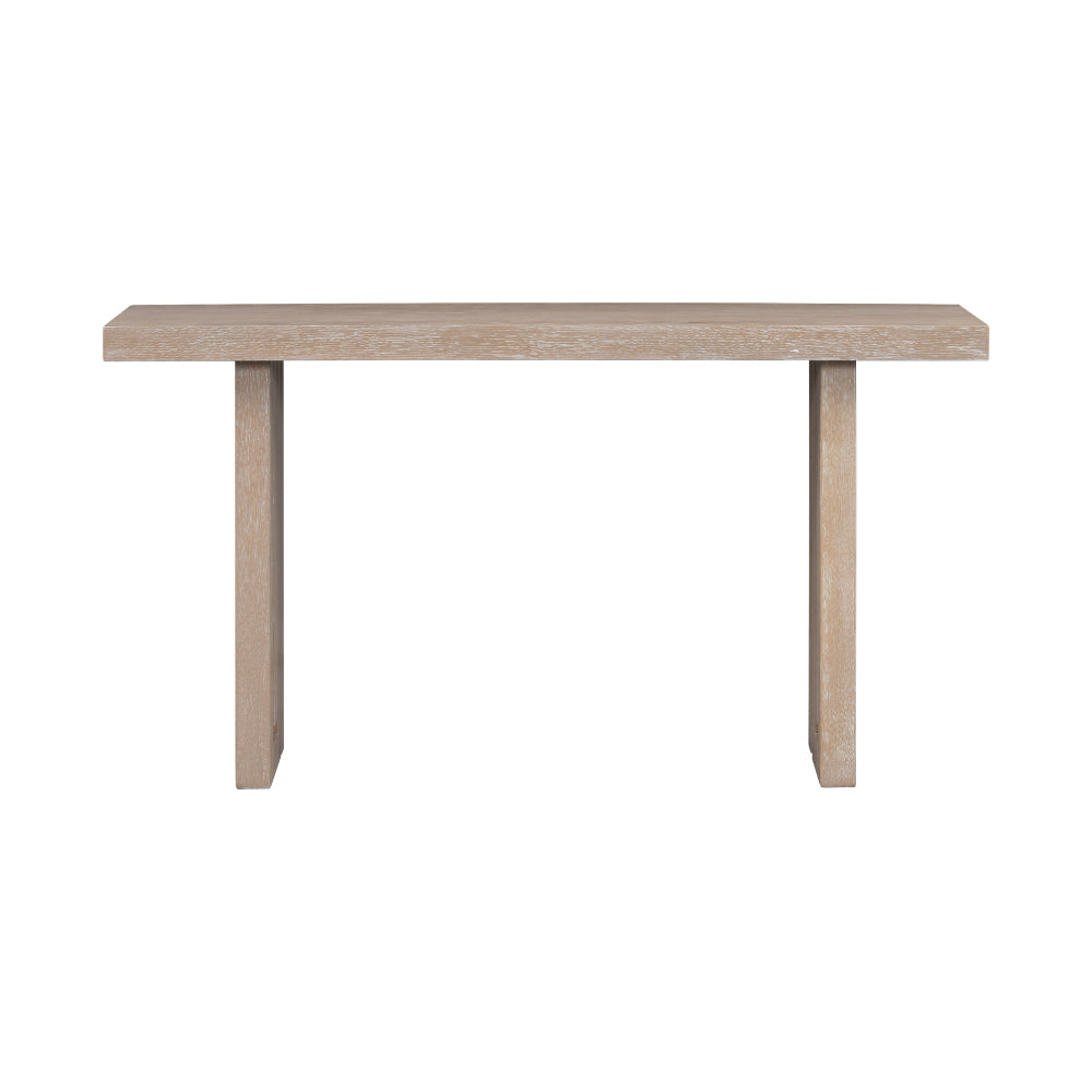 U_STYLE Uniquely Designed Oak Veneer Console Table with Distinctive Side Shapes, Suitable for Entryway, Hallway, Living Room, Foyer, Corridor