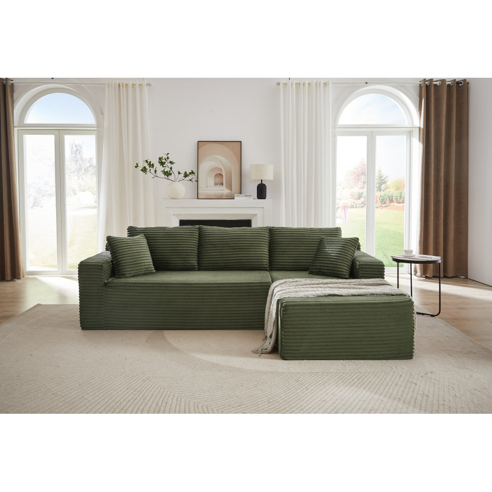 L-Shaped Cloud Sectional Sofa with Deep Seat,No Assembly Required,Modular Couches Sleeper for Living Room,Bedroom,Apartment,Dark Grey