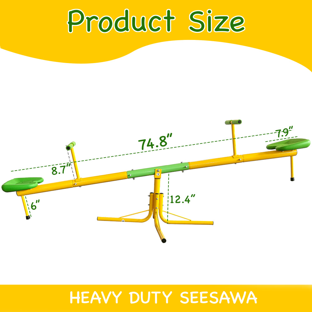 Garden kids Playground Seesaw Steel Outdoor Seesaw 360 Degree Rotation Seesaw Playground Equipment