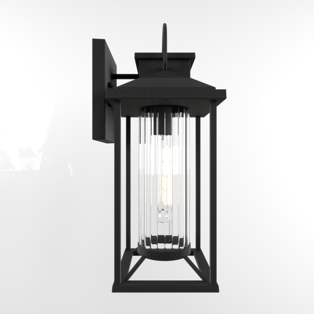 Outdoor Porch Lights, Textured Black Exterior Lighting Fixtures Wall Mount, Modern Outdoor Wall Sconce Lantern for House, Front Porch, Anti-Rust Waterproof Outdoor Garage Lights for Coach (1 pack)