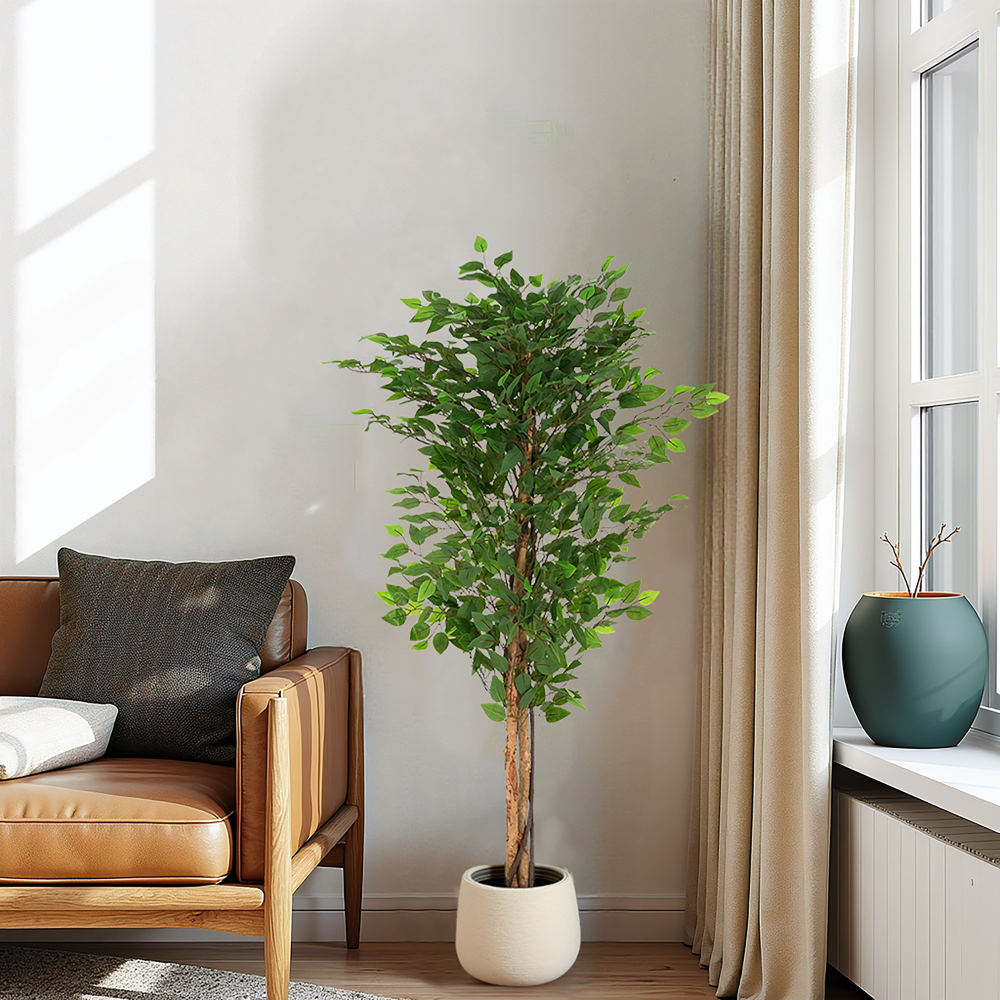 63" Artificial Ficus Tree With Pot