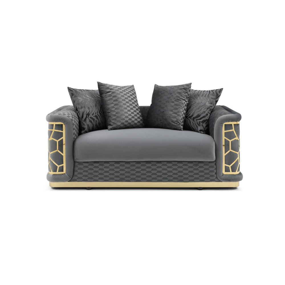 Talia G0990A-L Loveseat , DARK GRAY