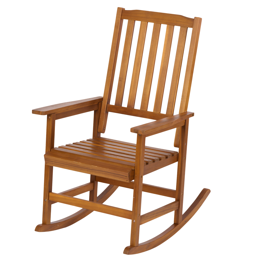 3-Piece Acacia Wood Bistro Set, Wooden Folding Patio Furniture for Garden Backyard Balcony Porch w/ 1 Coffee Table and 2 Foldable Chairs, Natural Stained