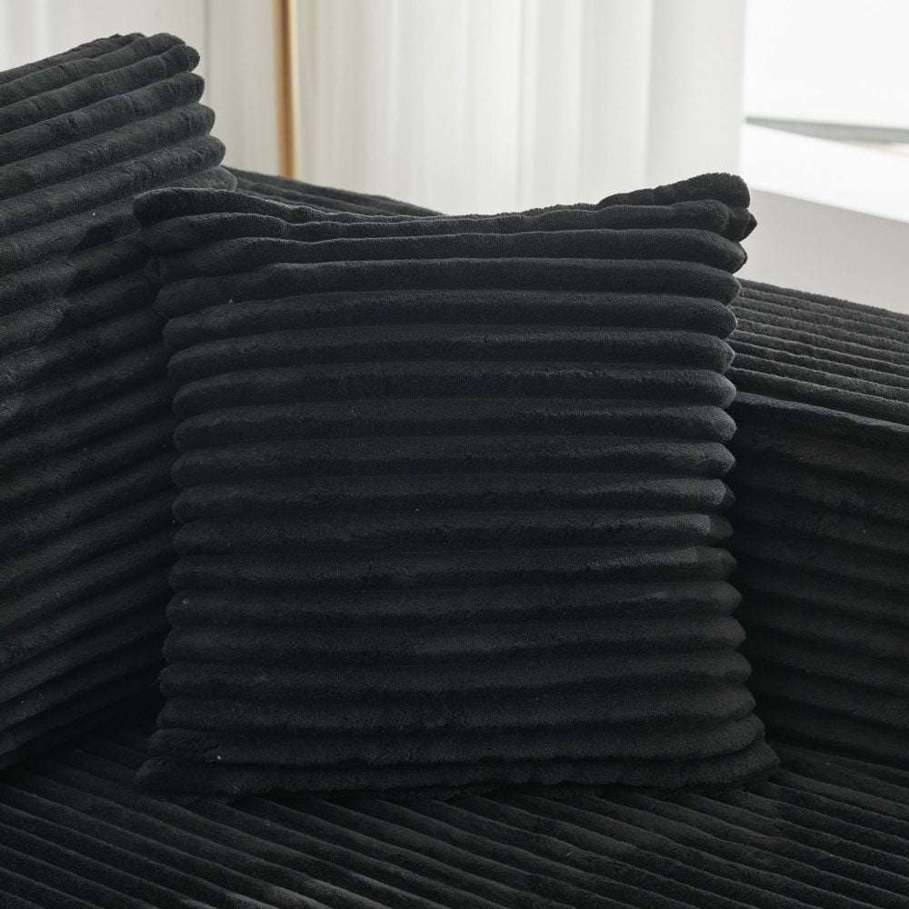 Modular Sectional Couches for Living Room: Single Seat (Black),Can extend an L-shaped sofa or transform it into a U-shaped sofa.