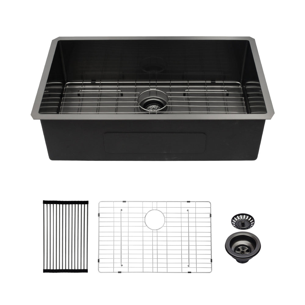 33x19x10"Undermount Single Bowl Stainless Steel Kitchen Sink
