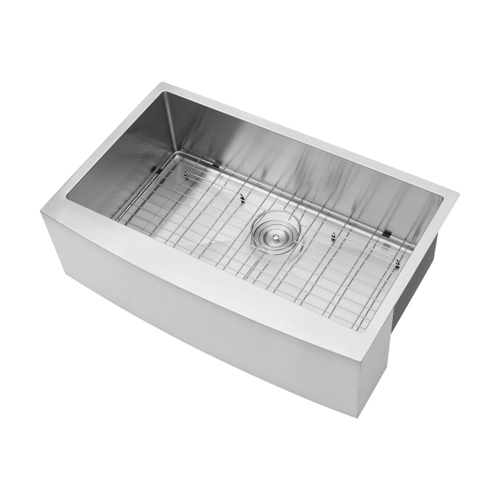 33"x21"x10"Farmhouse Apron Single Bowl Stainless Steel Kitchen Sink