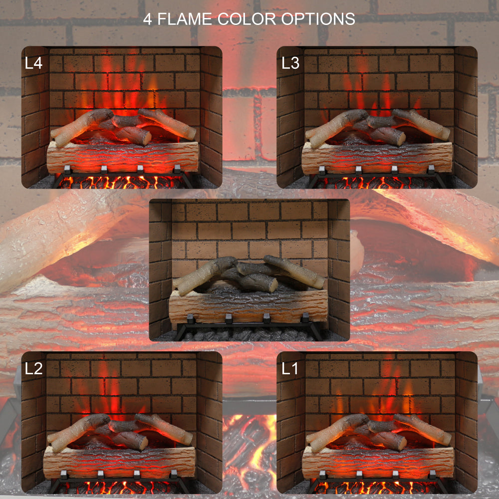 28 inch Infrared Electric Fireplace with Removable Trim kit Insert, Touch Panel Home Decor Heater, Smokeless Firebox With Fire Crackling Sound