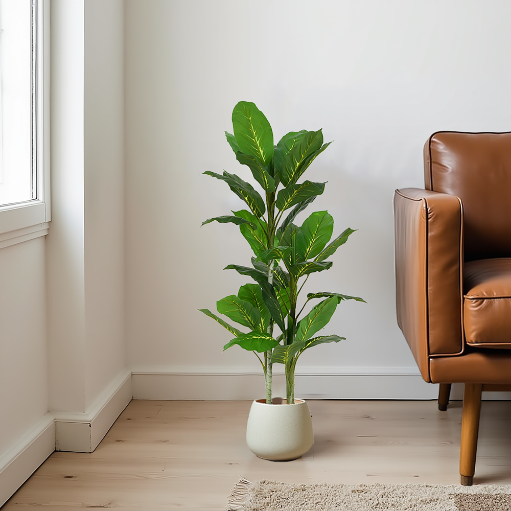 42" Artificial Dieffenbachia Plant With Pot