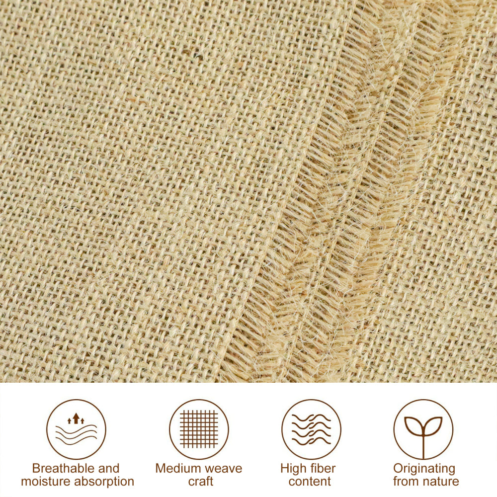 40 in. x 25 ft. Natural Burlap Fabric Roll - Heavy Duty Weed Barrier, Tree Wrap, Garden Protection & Rustic Decor
