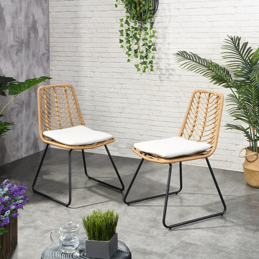 TAVON CHAIR,2PCS with 2 Cushions,Gray