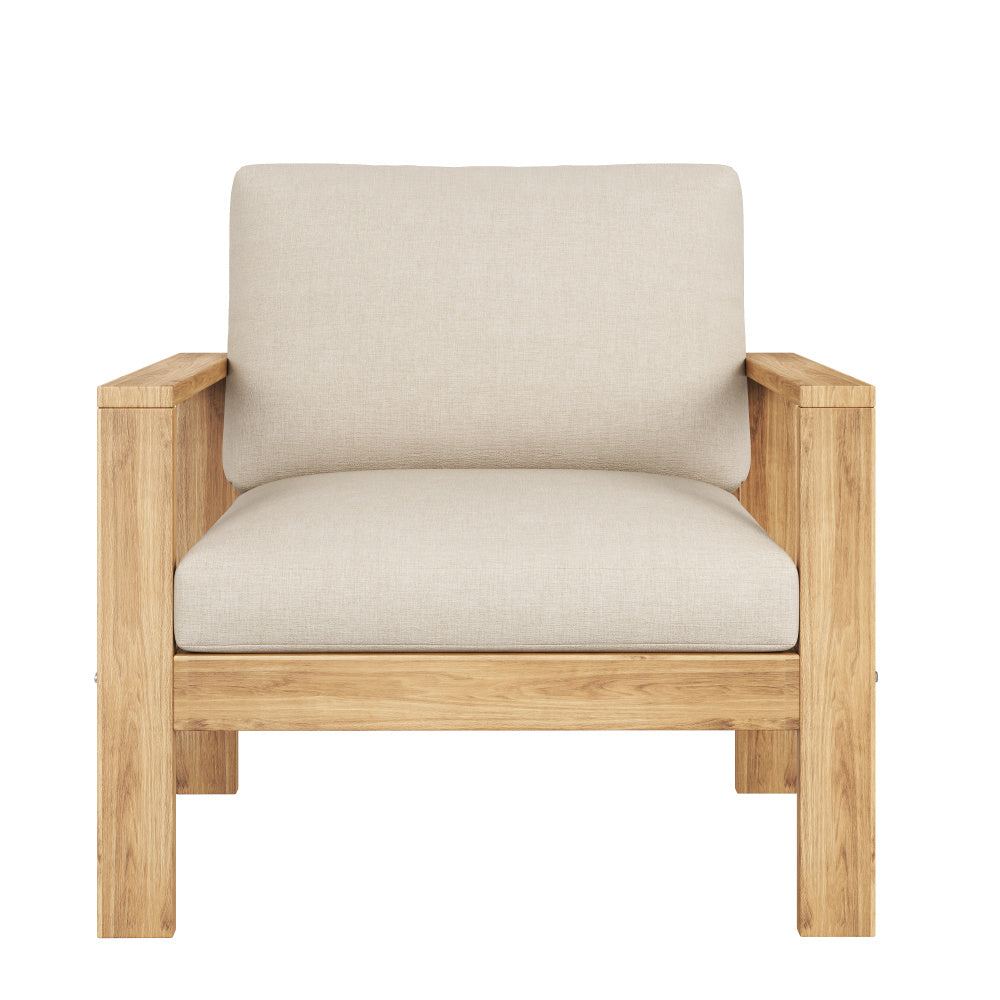 Outdoor Patio Chair with Cushions (Set of 2)