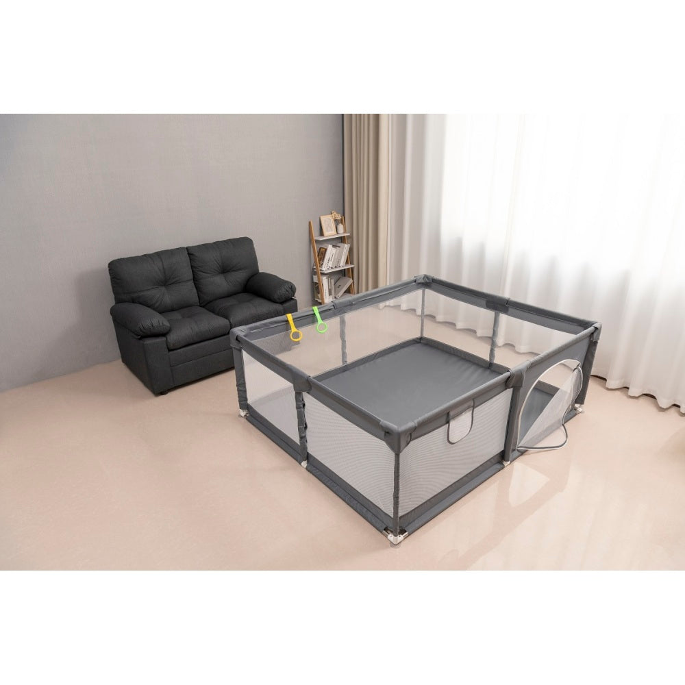 FABRIC BABY PLAYPEN, BABY FENCE PLAY AREA WITH ANTI-SLIP BASE