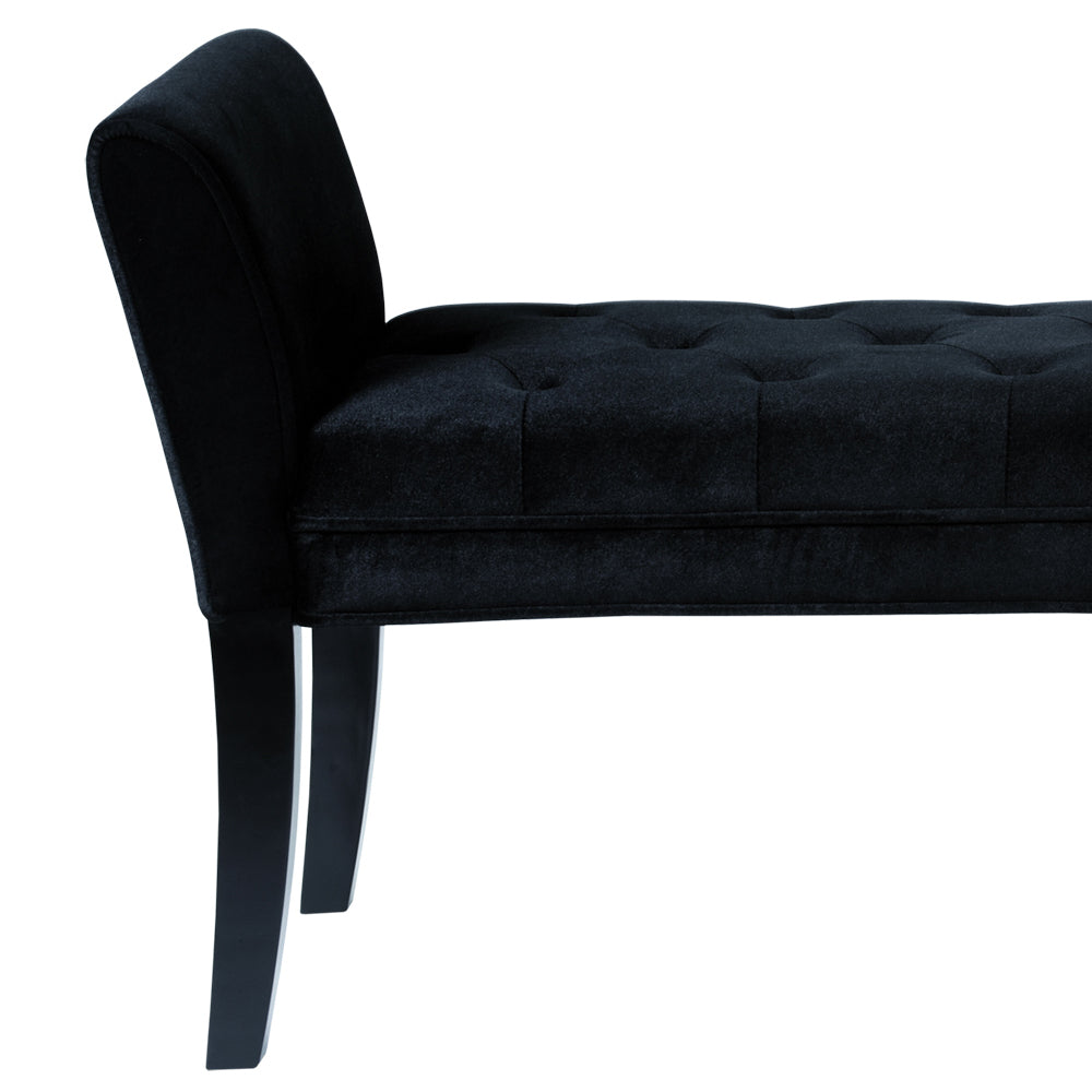 Chatham Bench in Black Velvet
