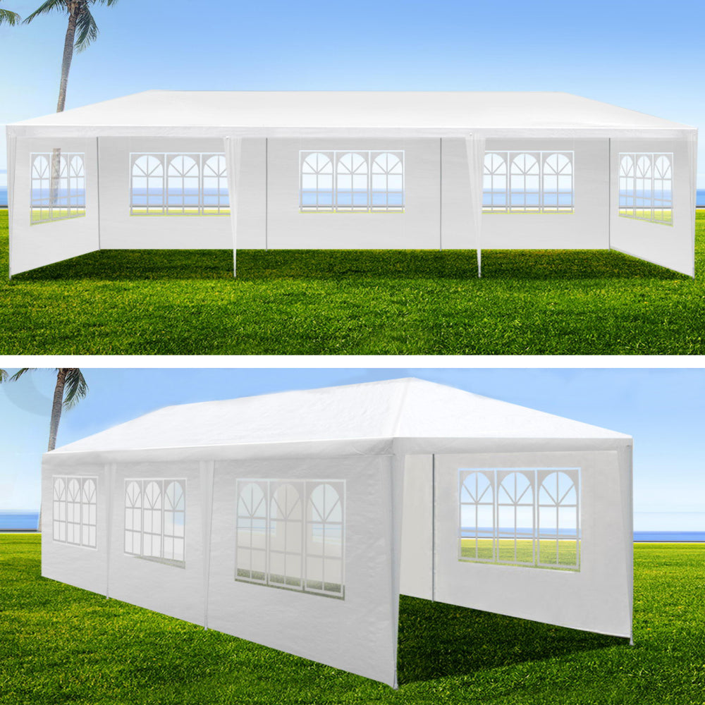 10x30' Outdoor Garden Gazebo Wedding Party Tent Canopy Marquee with 8 Removable  Sidewalls