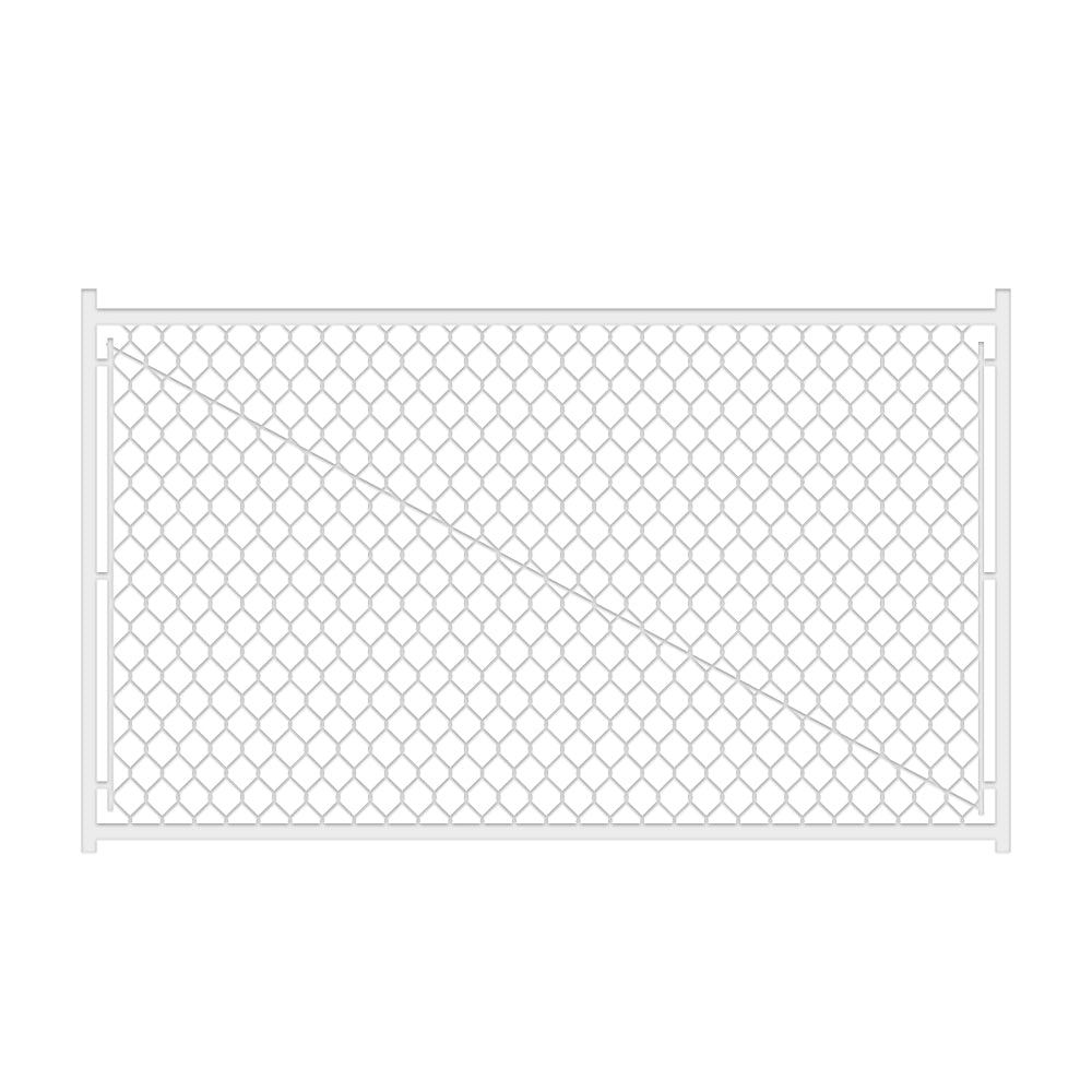 Adjustable Chain Link Walk Gate Kit with Round Corner Frame, Fit-Right, 3.8'H
