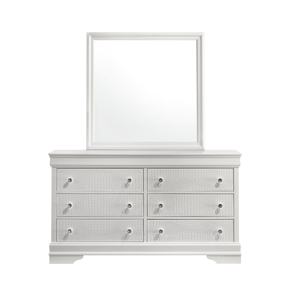 Blaze Modern Style Mirror Made with Wood in White (Only Mirror) same as G150108719 ( NJ inventory)