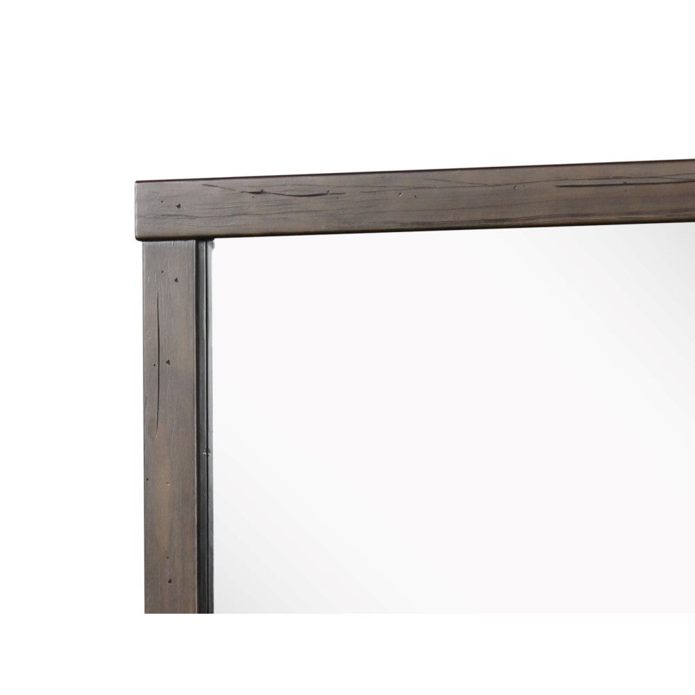 Square Mirror With Knotty Oak