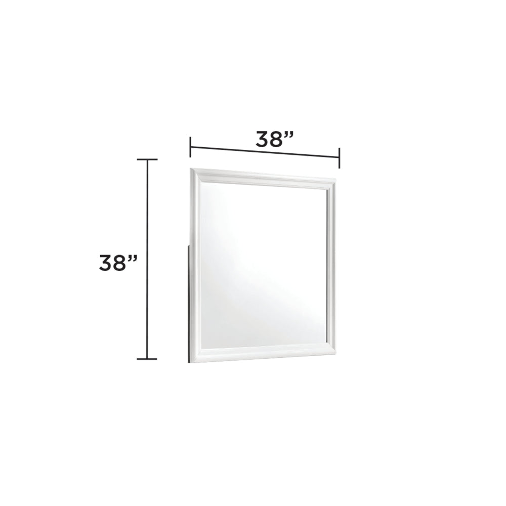 Blaze Modern Style Mirror Made with Wood in White (Only Mirror) same as G150108719 ( NJ inventory)
