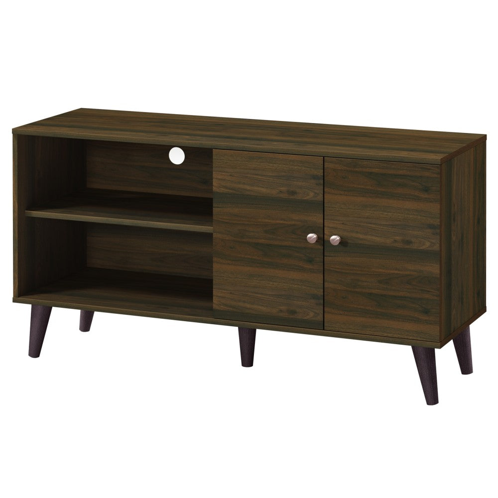 Amidon TV Stand for TVs up to 47.3", with 2 Storage Shelves& 1 Cabinet, Modern Entertainment Centre for TV in Living Room in Walnut