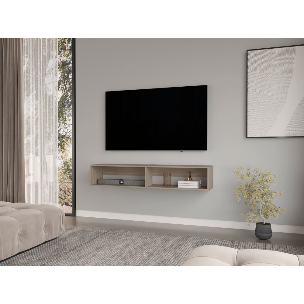 Floating Tv Stand Moore, Living Room, White Oak