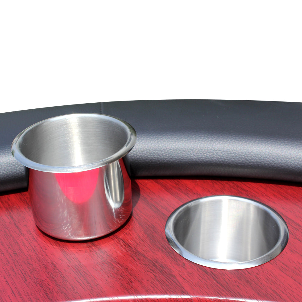 96" Poker Table for 10 Players with Speed Cloth Wooden Texture Racetrack Luna Legs Model 16365 Red