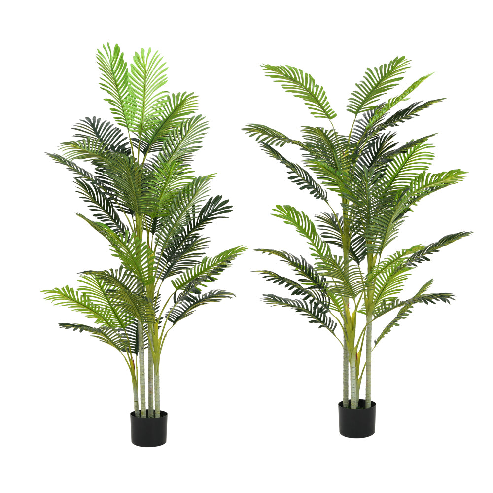 78.5" Artificial Palm Tree With Pot, Set of 2