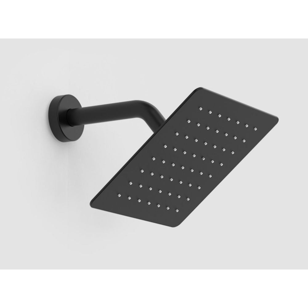Shower Faucet With Storage Rack 8-inch Rain Shower Head Shower decoration kit with single spray shower head Shower Faucet Set Complete Matte Black