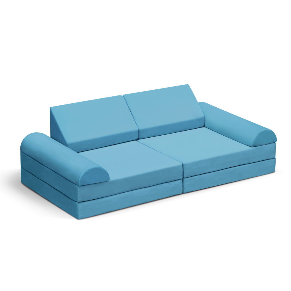 Modular Kids Play Sofa,8-Pieces Convertible Modular Play Sofa Bes for Playroom,Bedroom, Muti-purpose Play Couch for Kids,Grey
