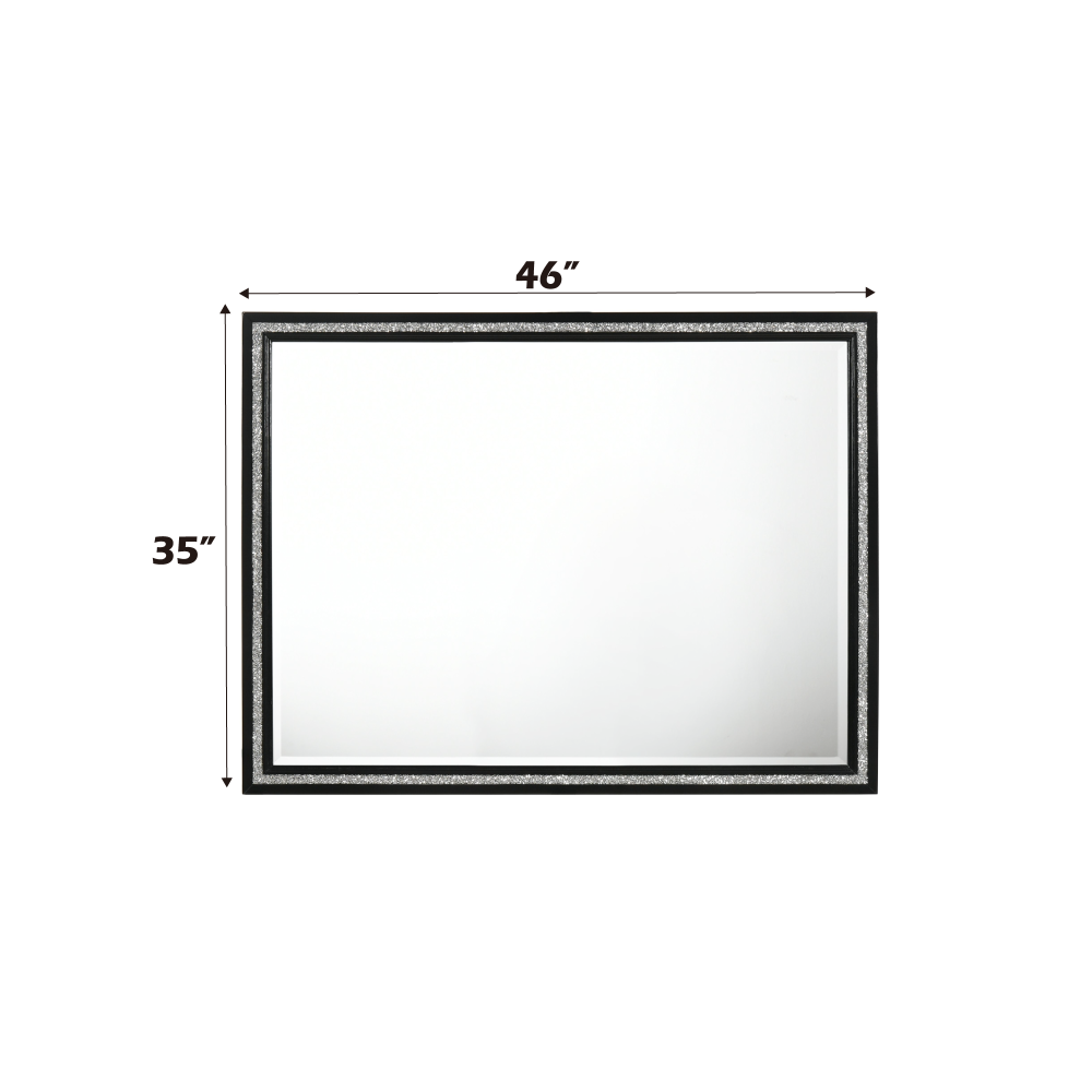 Haiden Weathered Black Finish Mirror