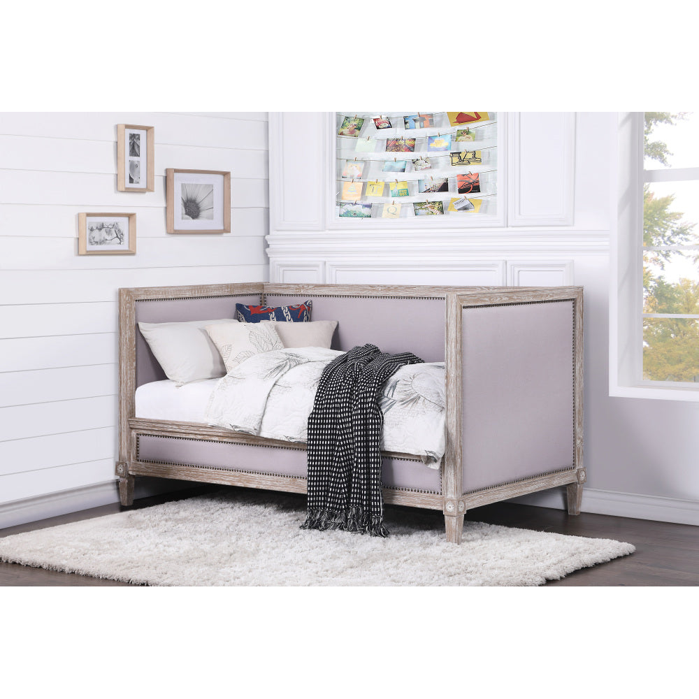 Justice Smoke Gray Fabric Daybed W/Trundle (Twin)