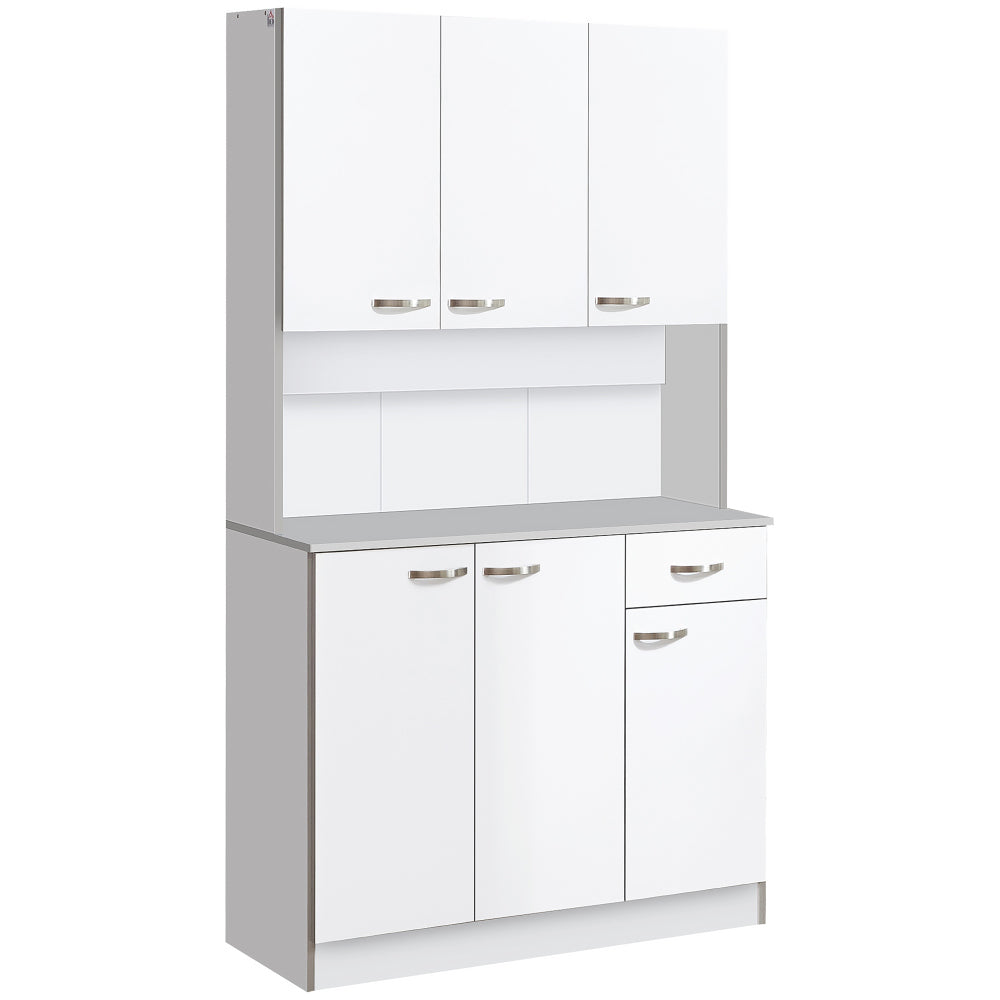 HomCom 71" Modern Freestanding Kitchen Buffet Hutch With Server and Storage