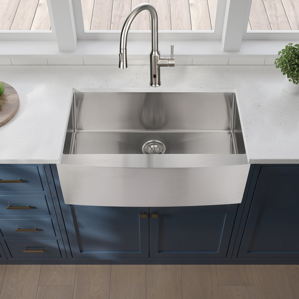 30"x21"x10"Farmhouse Apron Single Bowl Stainless Steel Kitchen Sink